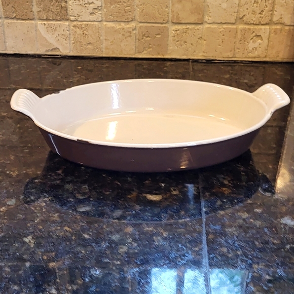 Vintage Le Creuset Brown Oval Au Gratin Baking Dish #24